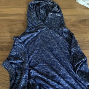 comfy blue cropped hoodie
